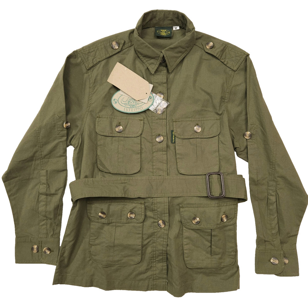 TAG Safari Jacket Women's Medium Green Cargo Utility Outdoor LJ-083-P867-M